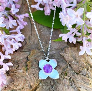 Eternal Spring Amethyst Lilac Necklace - thumbnail 2
