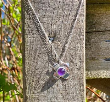 Eternal Spring Amethyst Lilac Necklace - thumbnail 4