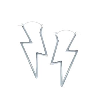 Lightning Bolt Hoop Earrings - thumbnail 0