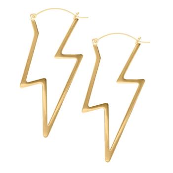 Lightning Bolt Hoop Earrings - thumbnail 0