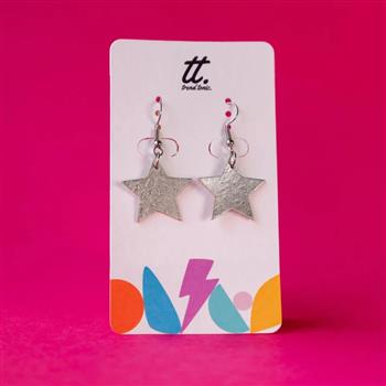 Mini Silver Star Earrings - thumbnail 2