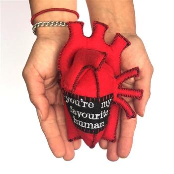 You're My Favourite Human Fabric Heart - thumbnail 2