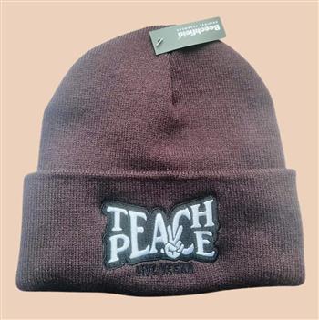 Teach Peace Beanie Hat - thumbnail 3