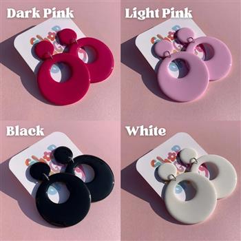 Retro Mod Hoop Drop Earrings - thumbnail 4