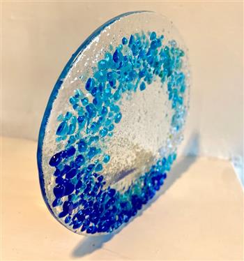 Fused Glass Wave Sculpture - thumbnail 0