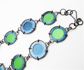 Blue and Green Portal Chain Necklace - thumbnail 0