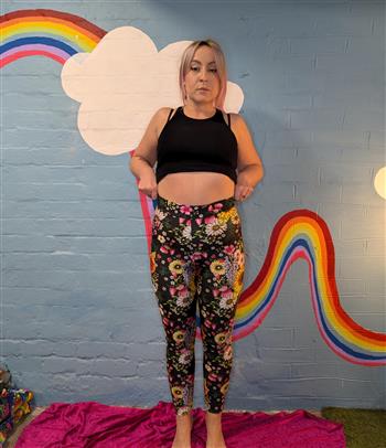 High Waisted Floral Leggings - thumbnail 3