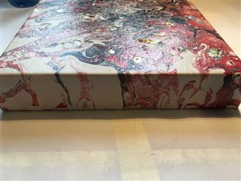 Original Acrylic Pour With Gold Leaf - thumbnail 4