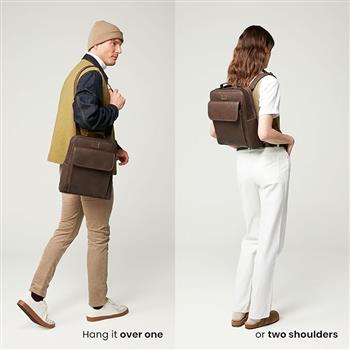 Vegan Leather Laptop Backpack - thumbnail 4