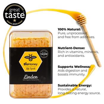 Linden Wildflowers 100% Organic Honeycom - thumbnail 2