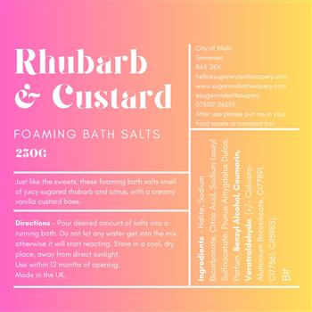 Rhubarb & Custard Foaming Bath Salts - thumbnail 0