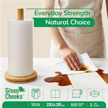 The Green Cheeks Bamboo Kitchen Roll - thumbnail 5