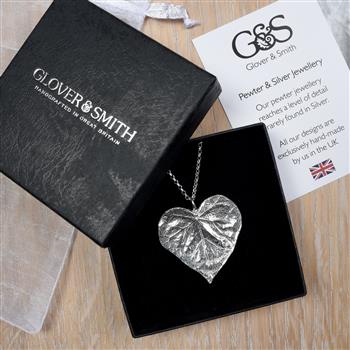 Heart Leaf Pewter Necklace - thumbnail 5