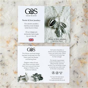 Oak Leaf Drop Pewter Earrings  - thumbnail 7