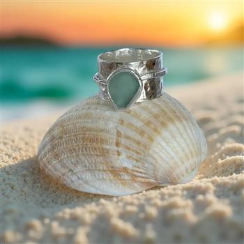 Coastal Bohemian Sea Glass Ring - thumbnail 4
