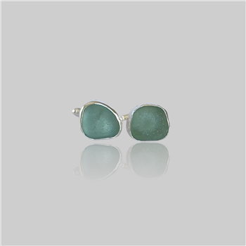 Silver Sea Glass Cufflinks - thumbnail 0